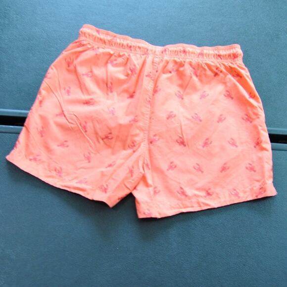 Aquary Orange w/ Red Lobster Pattern Design with Pockets Swim Shorts - Picture 9 of 9
